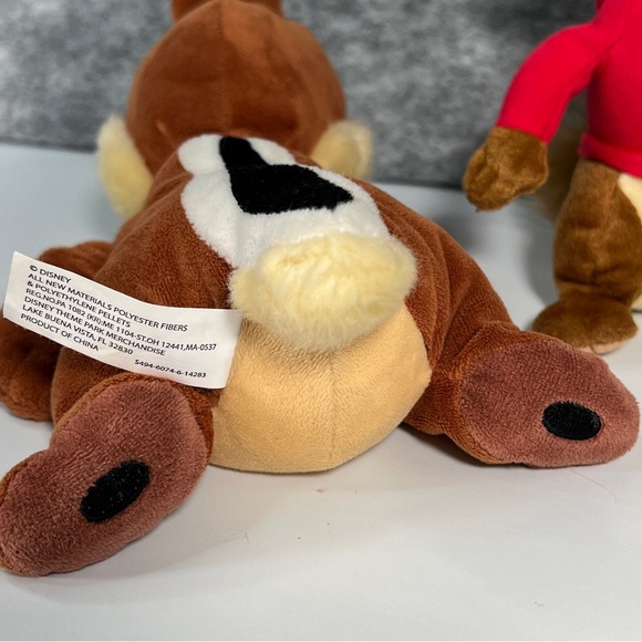 Disney Parks Alvin and the Chipmunks CHIP & ALVIN Plush Characters **READ** - Picture 13 of 15